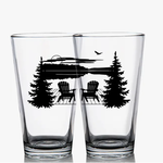1 Brilliant Gift Pint Glass- Lake Scene