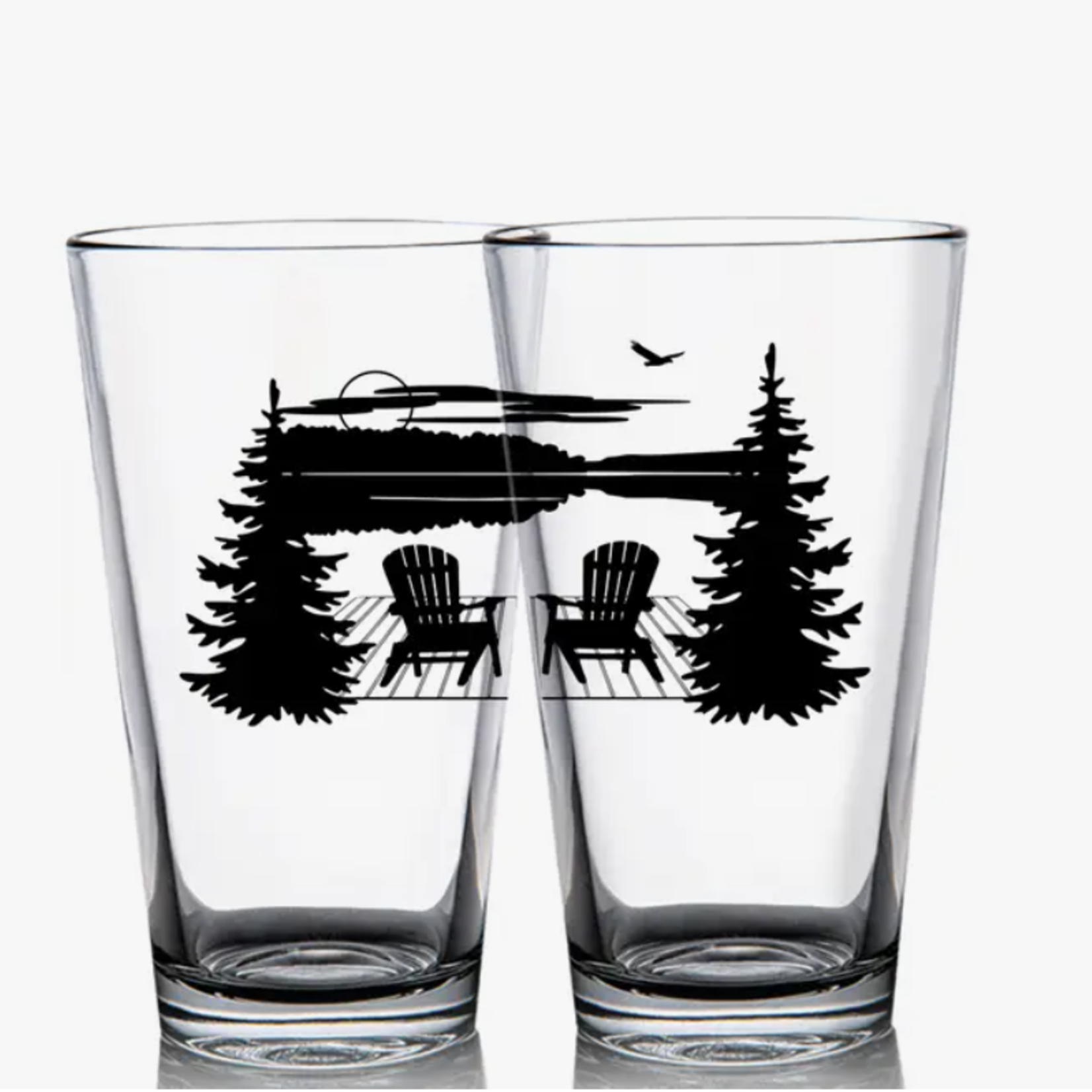 1 Brilliant Gift Pint Glass- Lake Scene