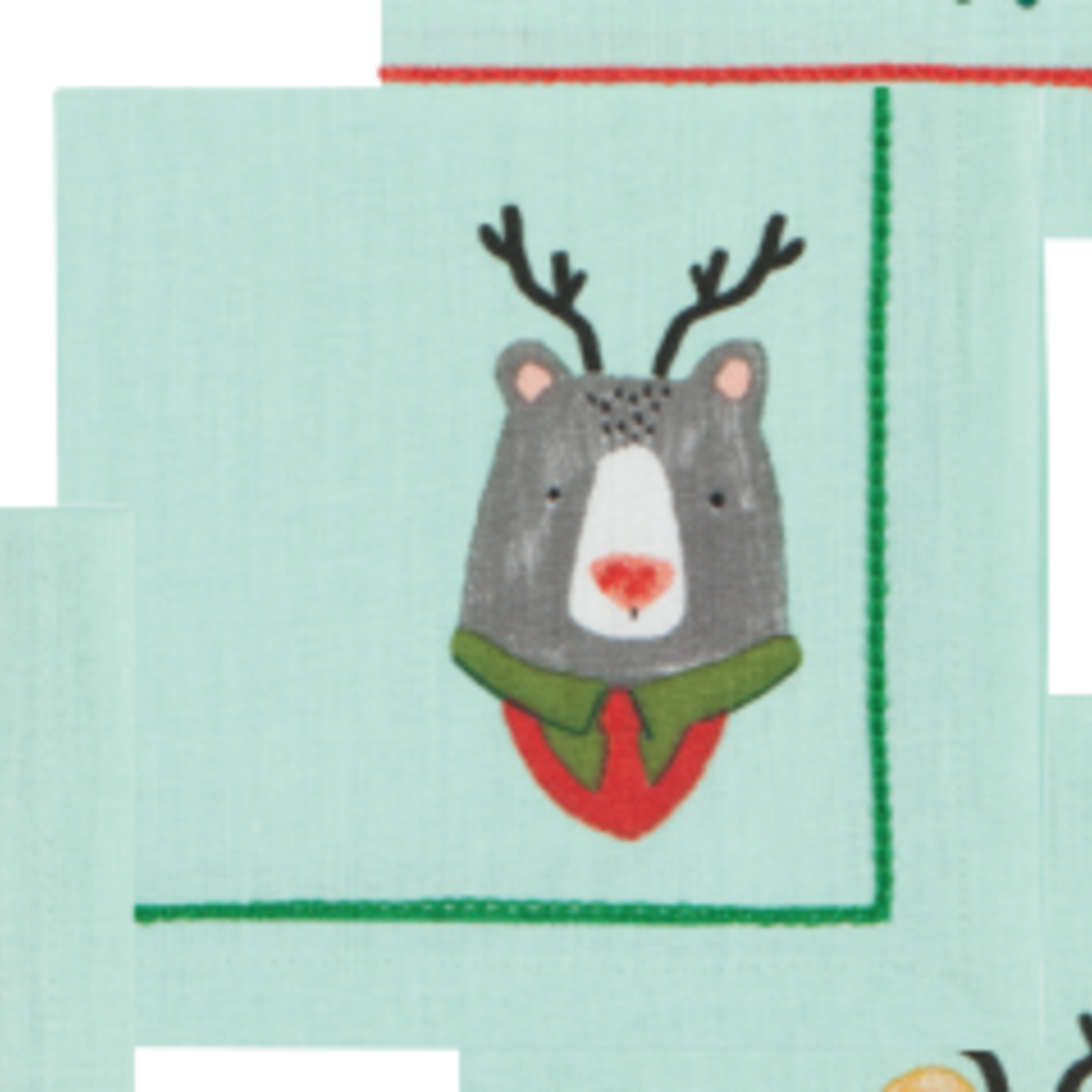 Danica Brands Rudolph Imposter Printed Cocktail Napkins Set/4 | Danica Brands
