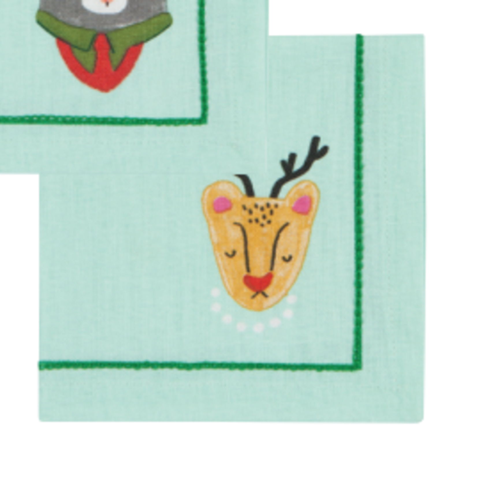 Danica Brands Rudolph Imposter Printed Cocktail Napkins Set/4 | Danica Brands