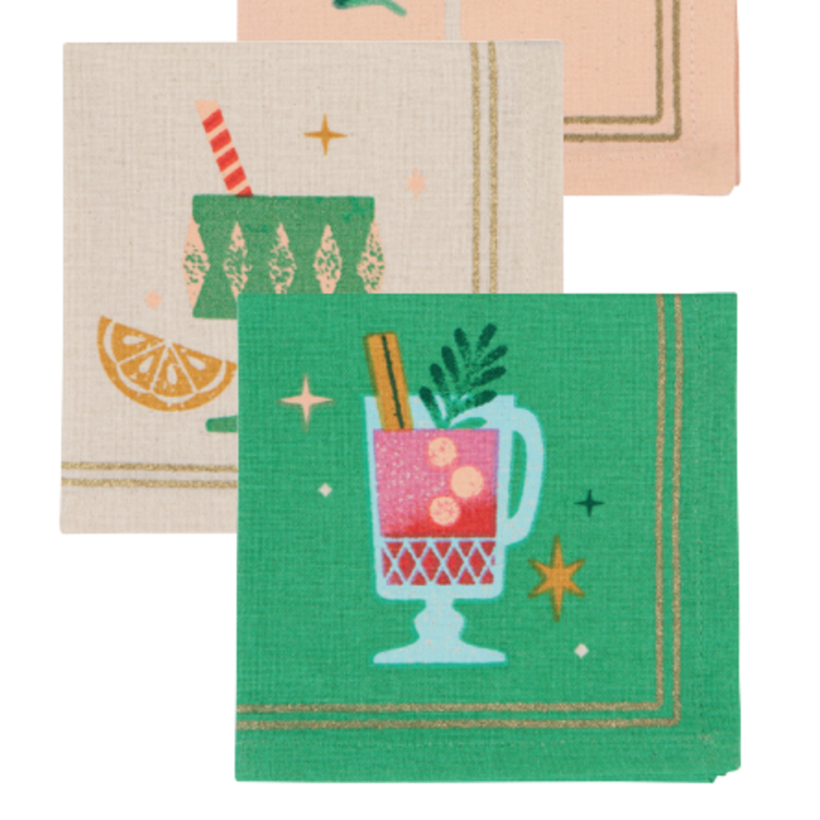 Danica Brands Napkins, Cocktail Set/4 - Spirits Bright | Danica Brands