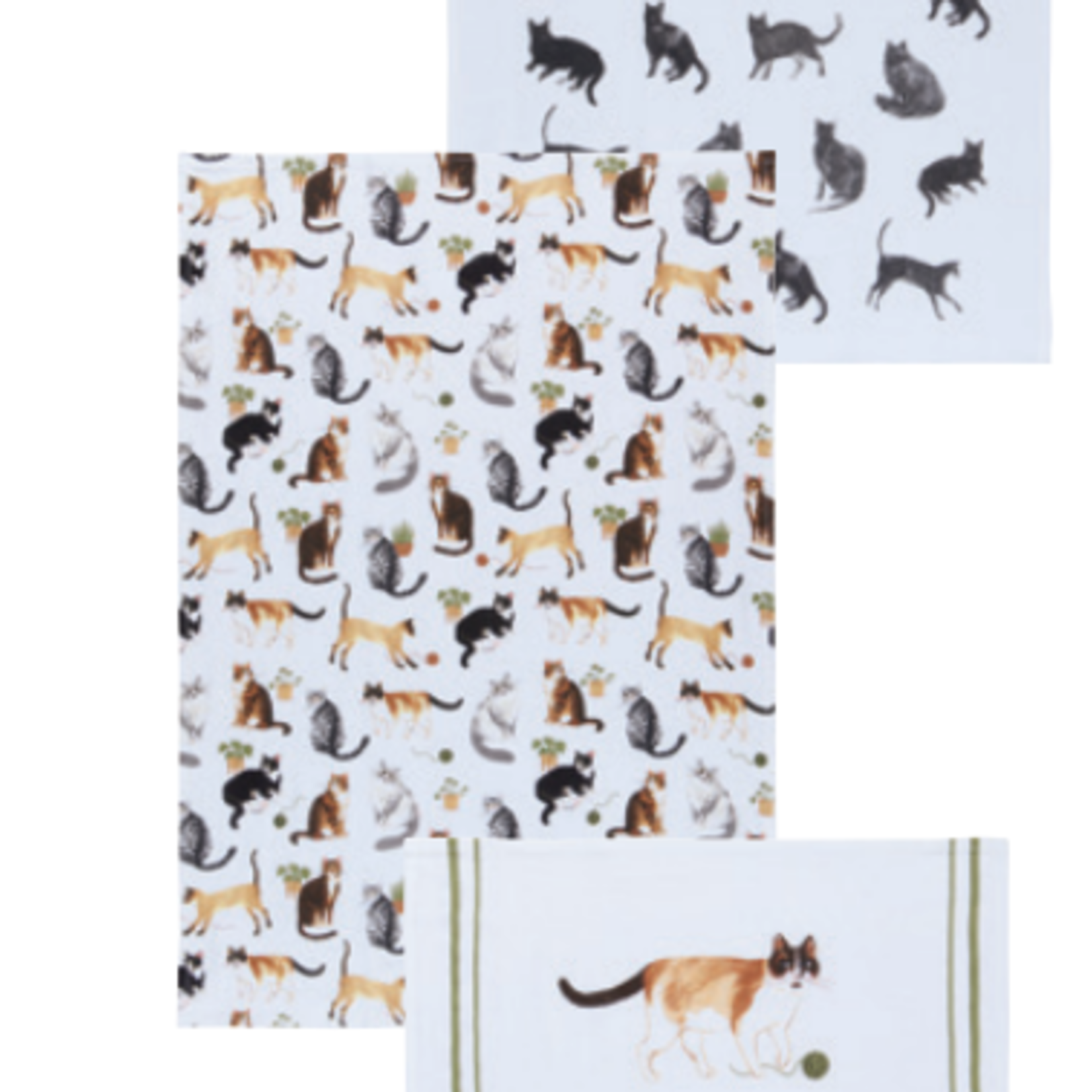 Now Designs Dishtowel Floursack Set/3 - Cat Collective