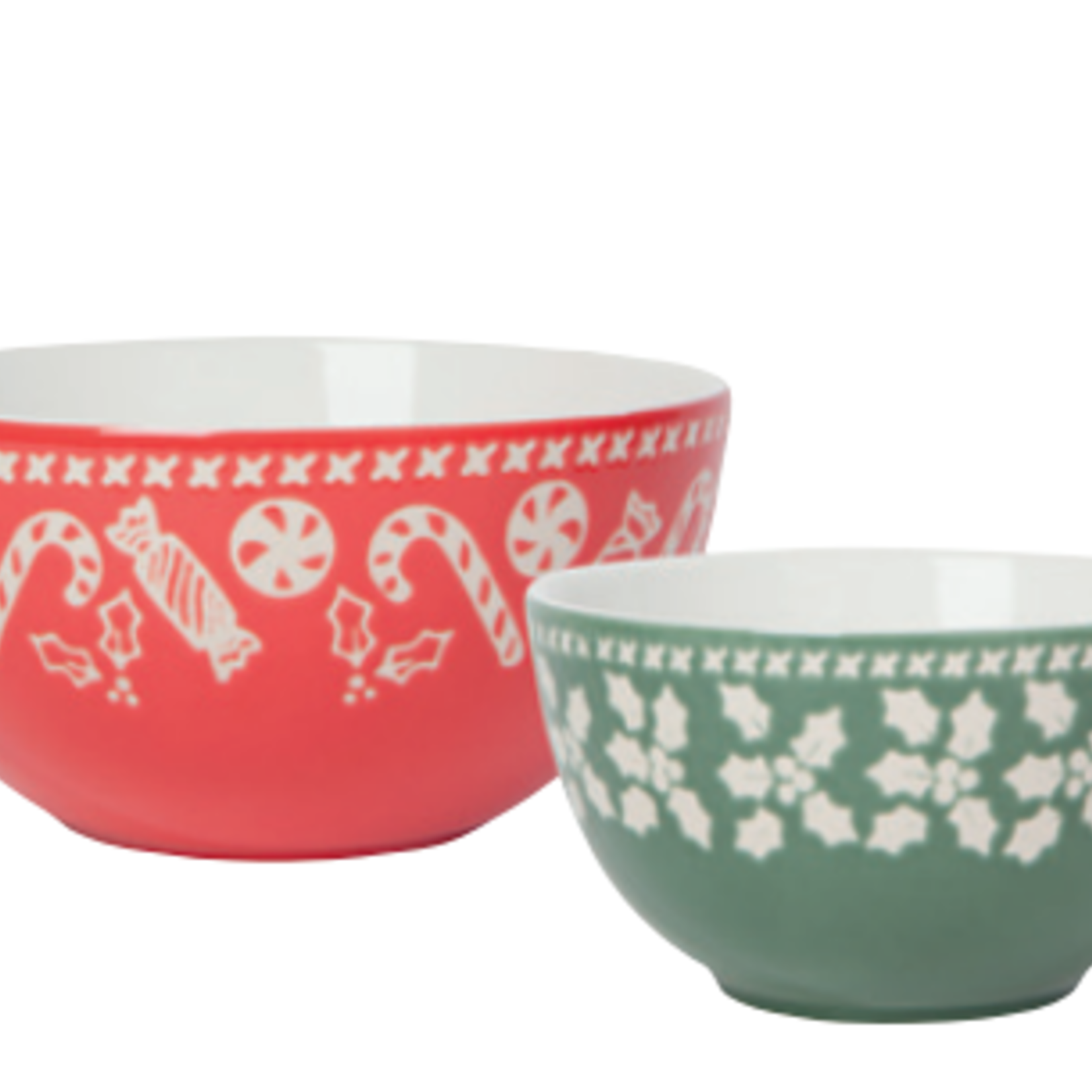 Now Designs Bowl, Candy Set/2 - Holly Jolly