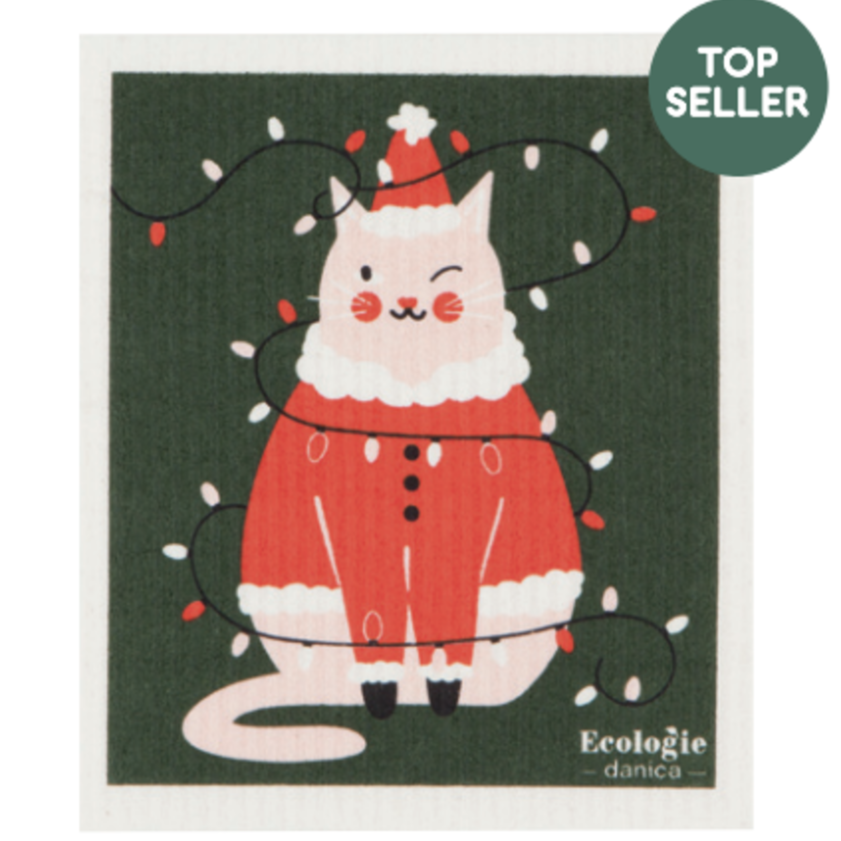 Danica Brands Festive Feline Swedish Dishcloth | Danica Brands