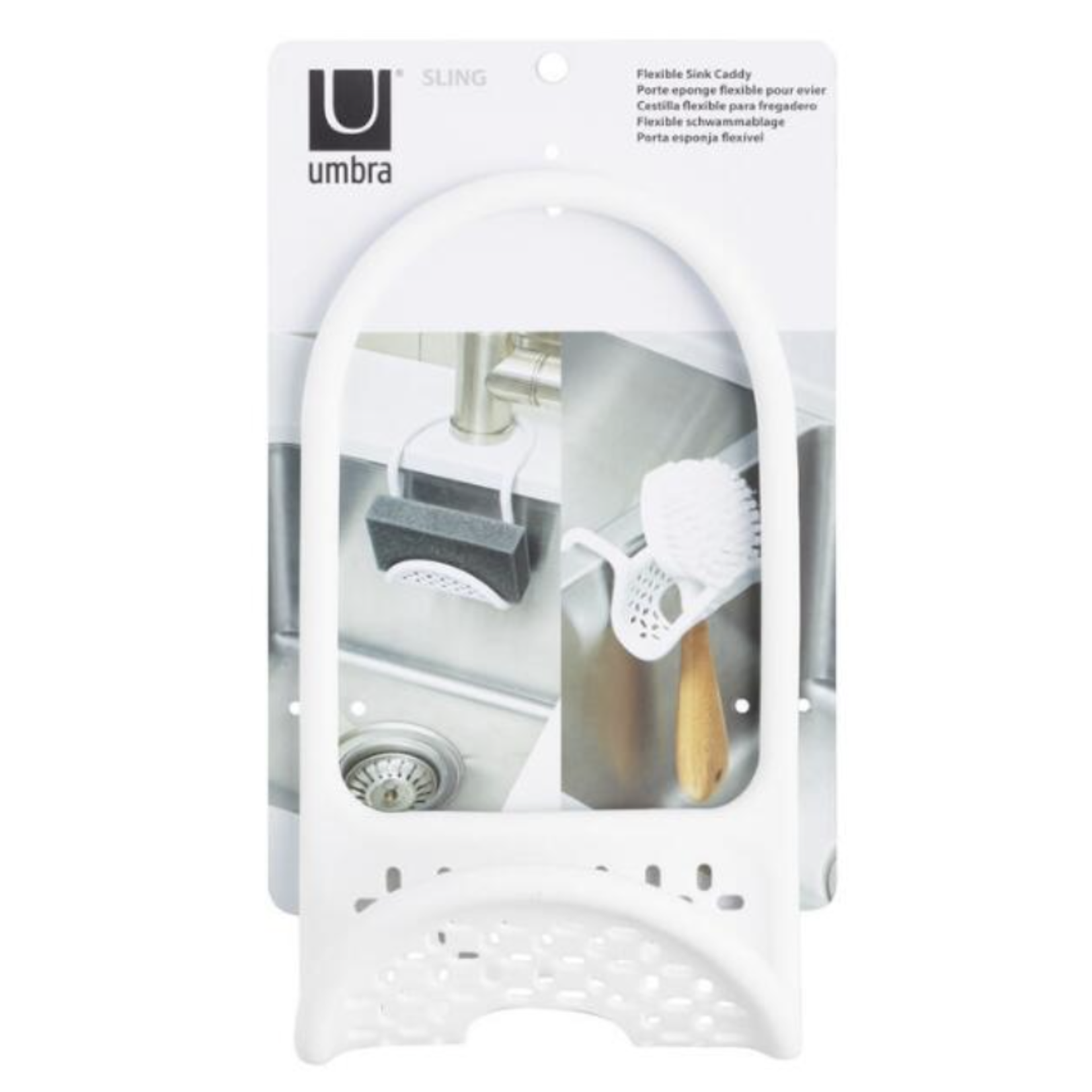 Sling Flexible Sink Caddy, White