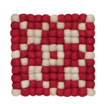 Danica Brands Wool Felt Ball Trivet - Cranberry | Danica Brands