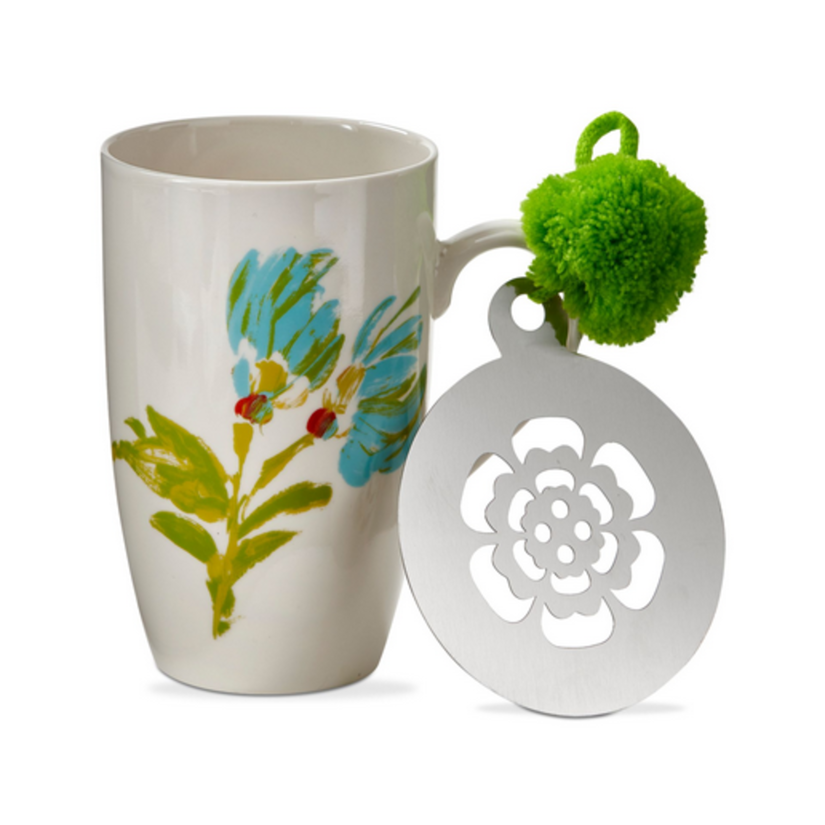 Tag Mug & Stencil Set - Blossom