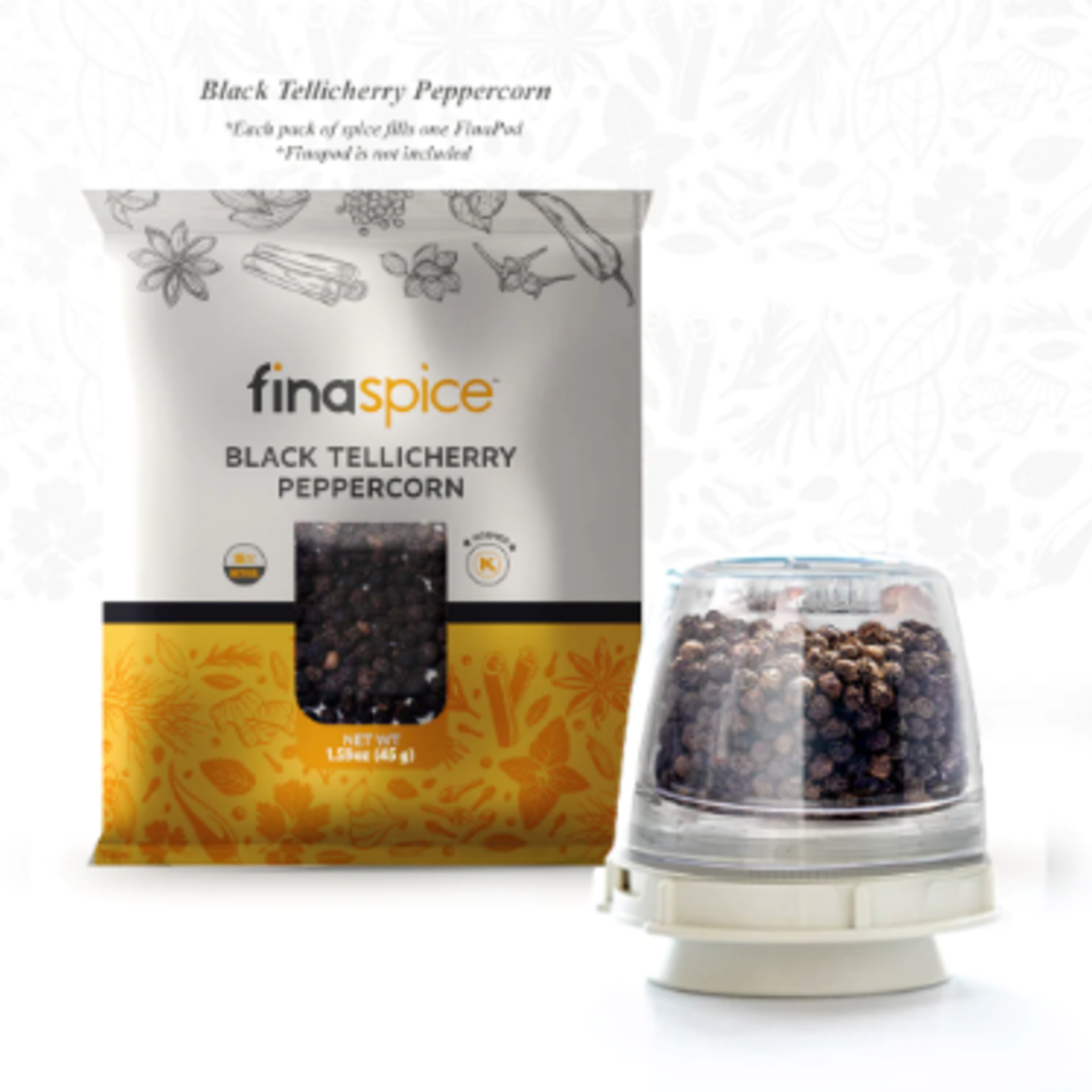Finamill FinaSpice Tellicherry Peppercorns Packet