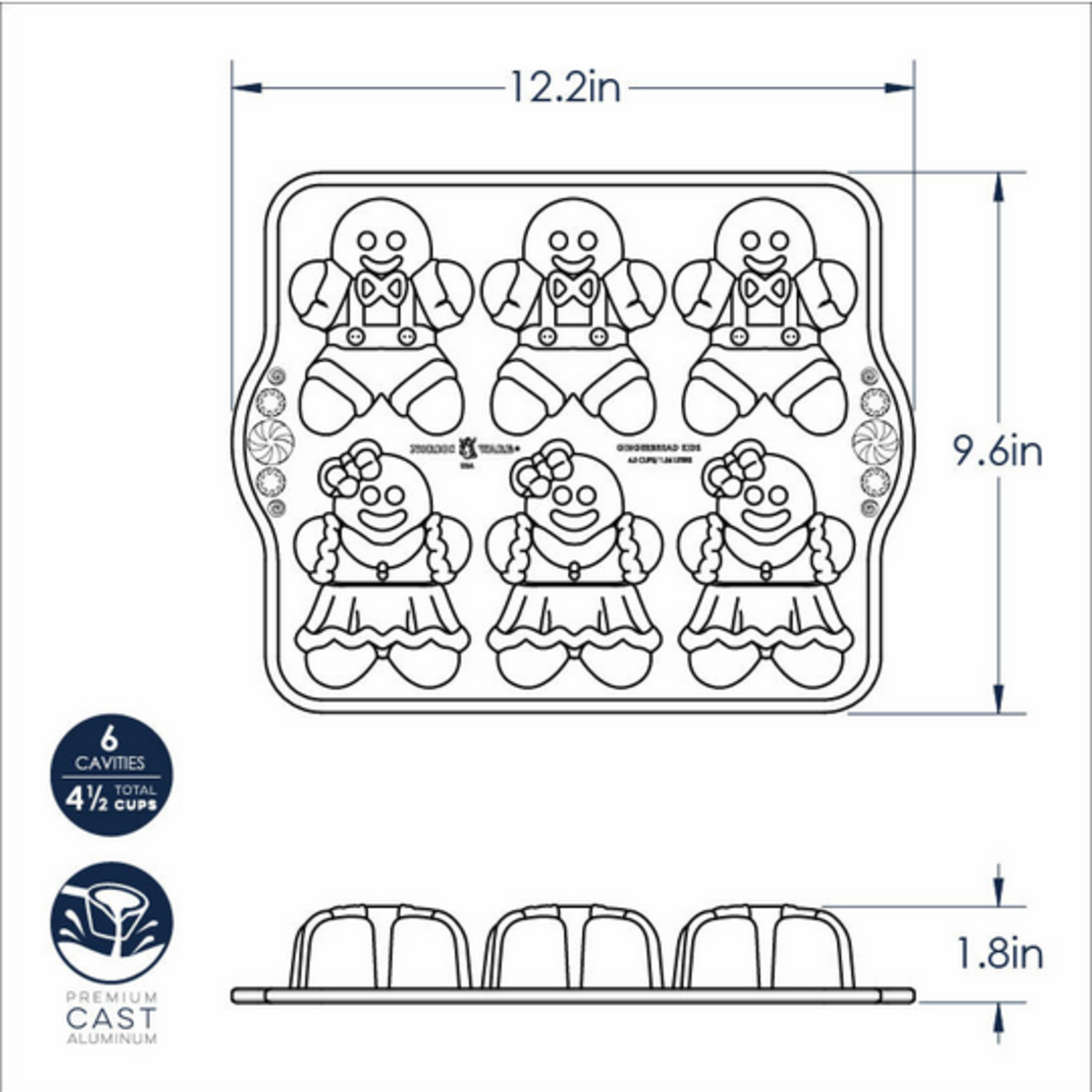 Nordicware Gingerbread Kids Cakelet Pan | Nordicware