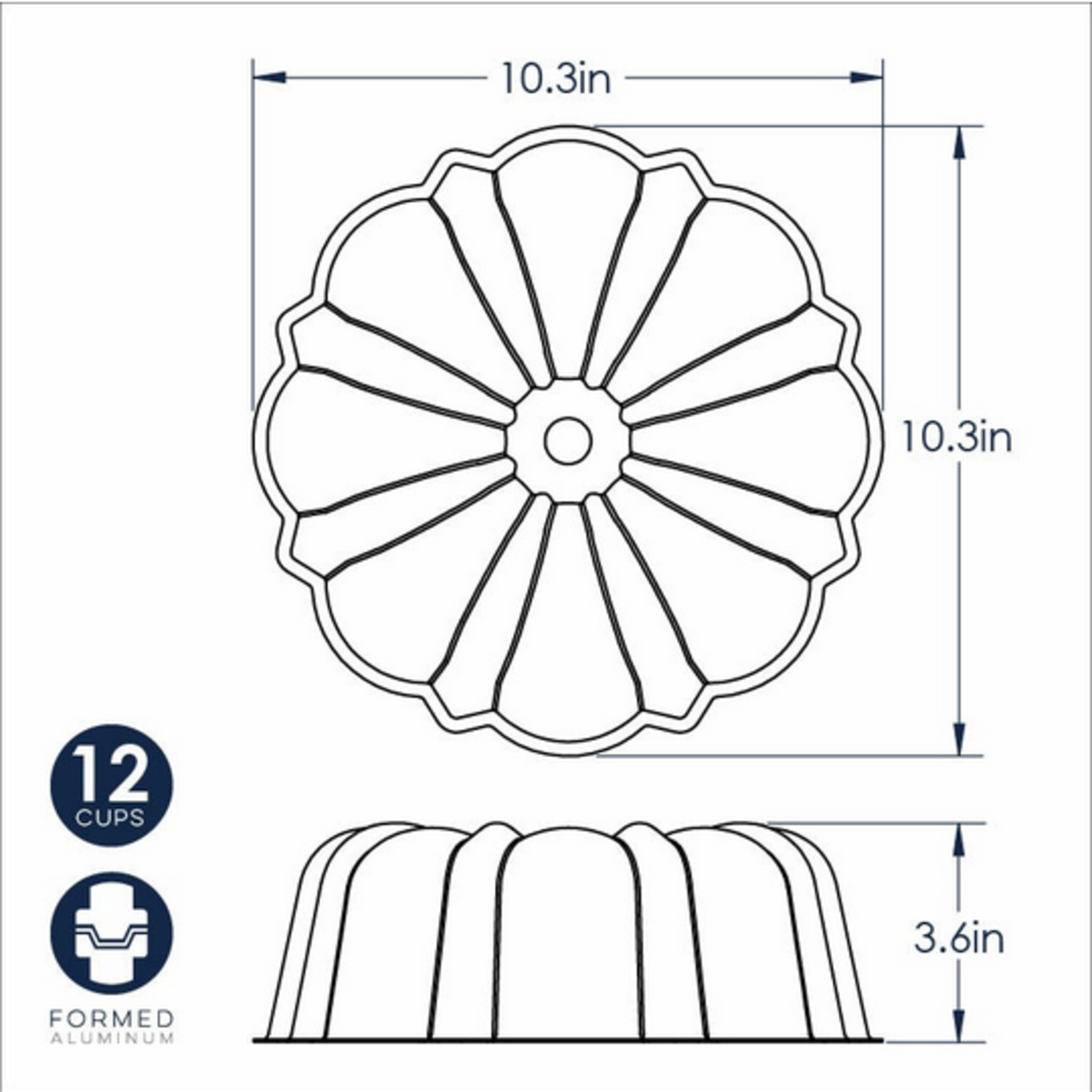 Nordicware 12 Cup Formed Bundt Pan | Nordicware