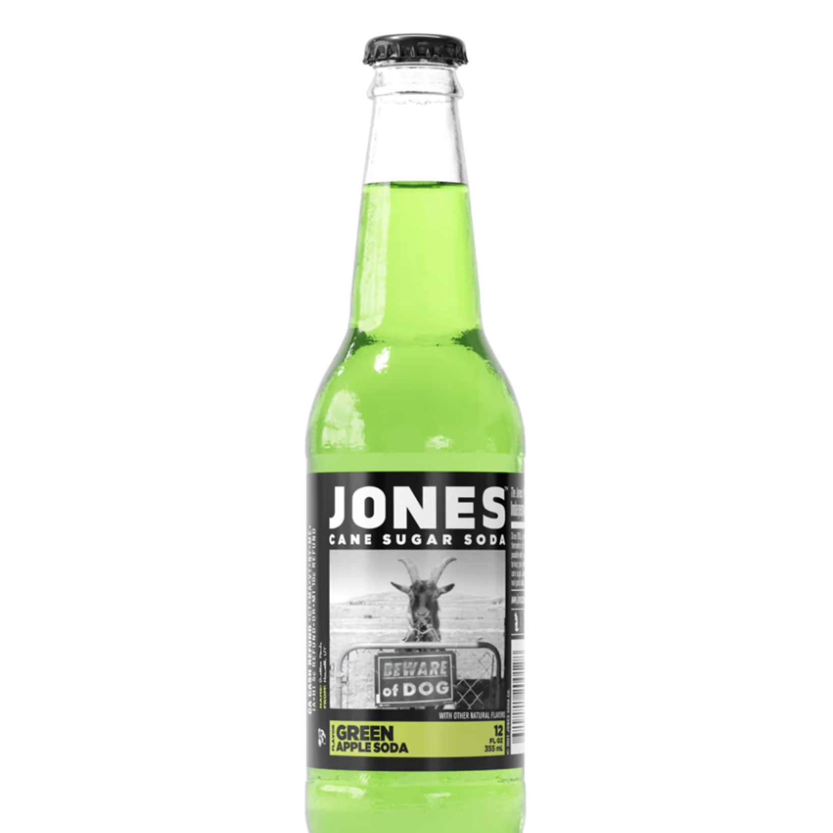 Redstone Drinks JONES SODA - GREEN APPLE 12 OZ