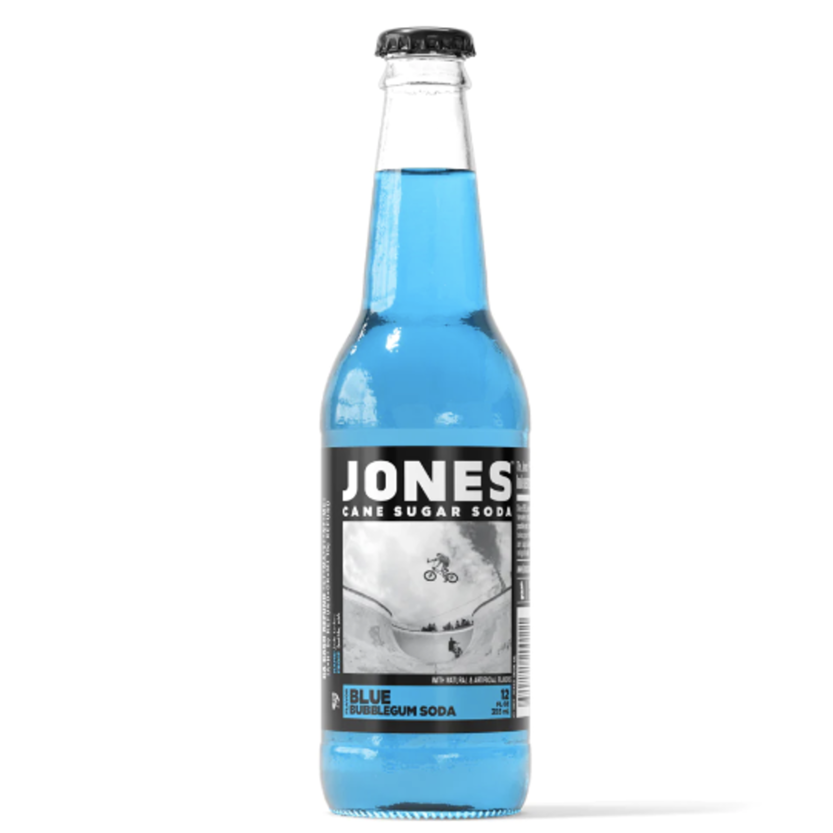 Redstone Drinks JONES SODA - BLUE BUBBLEGUM 12 OZ