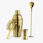 True Fabrications Gold Barware Set