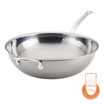 Hestan 14" Wok with Helper Handle, Nanobond Titanium | Hestan