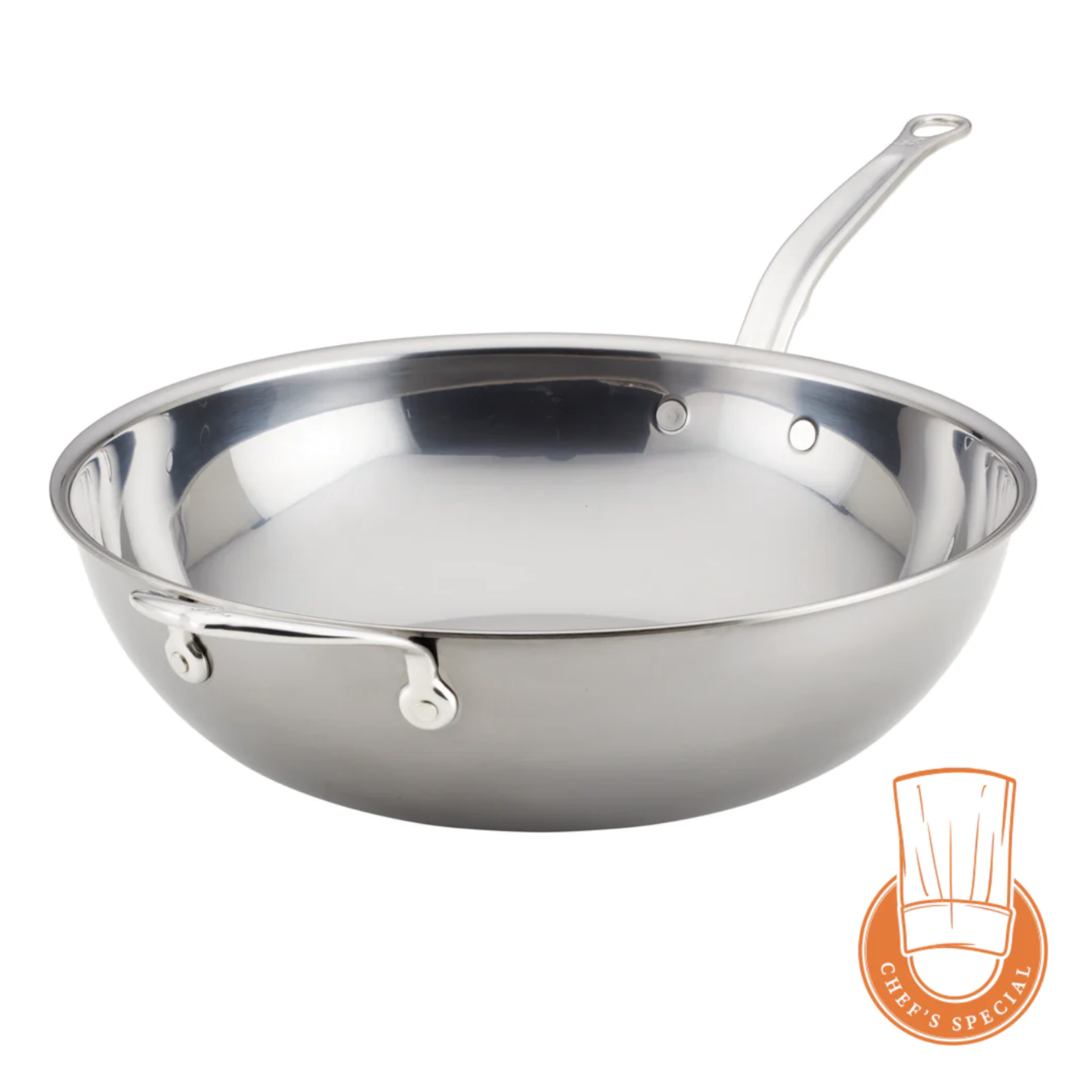 Hestan 14" Wok with Helper Handle, Nanobond Titanium | Hestan