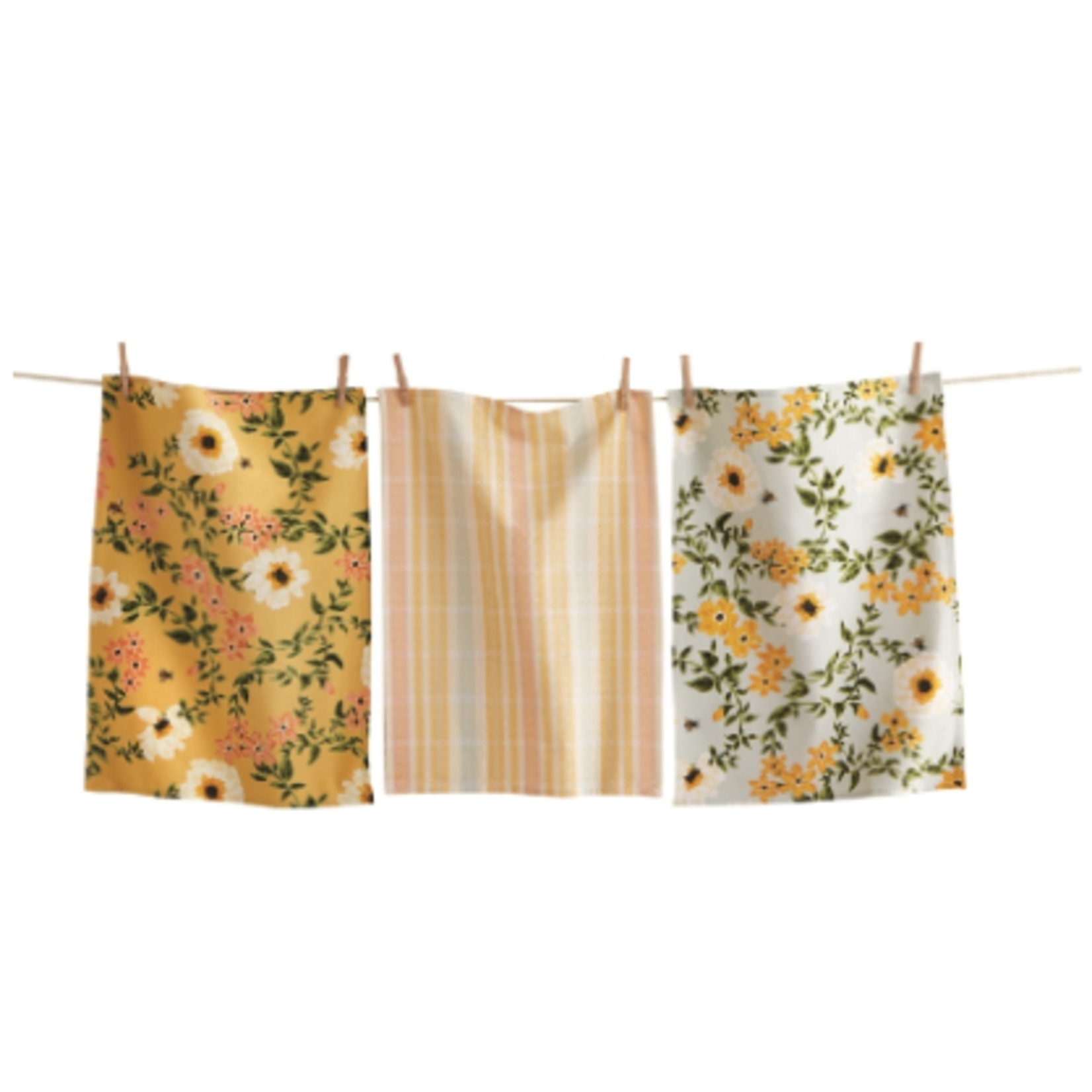 Tag Multi BEE FLORAL DISHTOWEL SET/3 | Tag