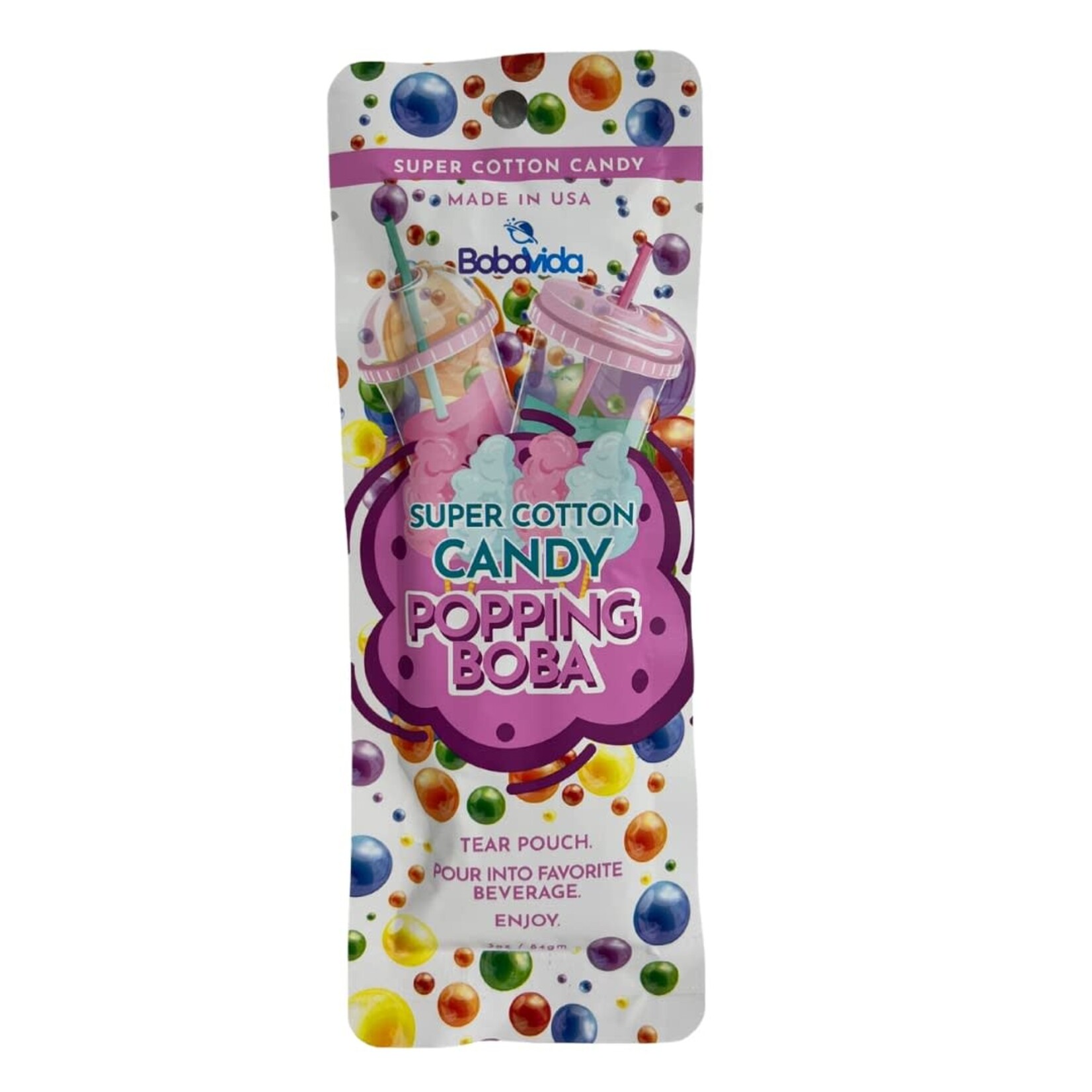Grandpa Joes Popping Boba Single Serve - Cotton Candy