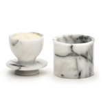 White Marble Butter Pots