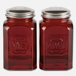 RSVP Retro Salt & Pepper Shakers - Red, 8 oz. (.24L) | RSVP