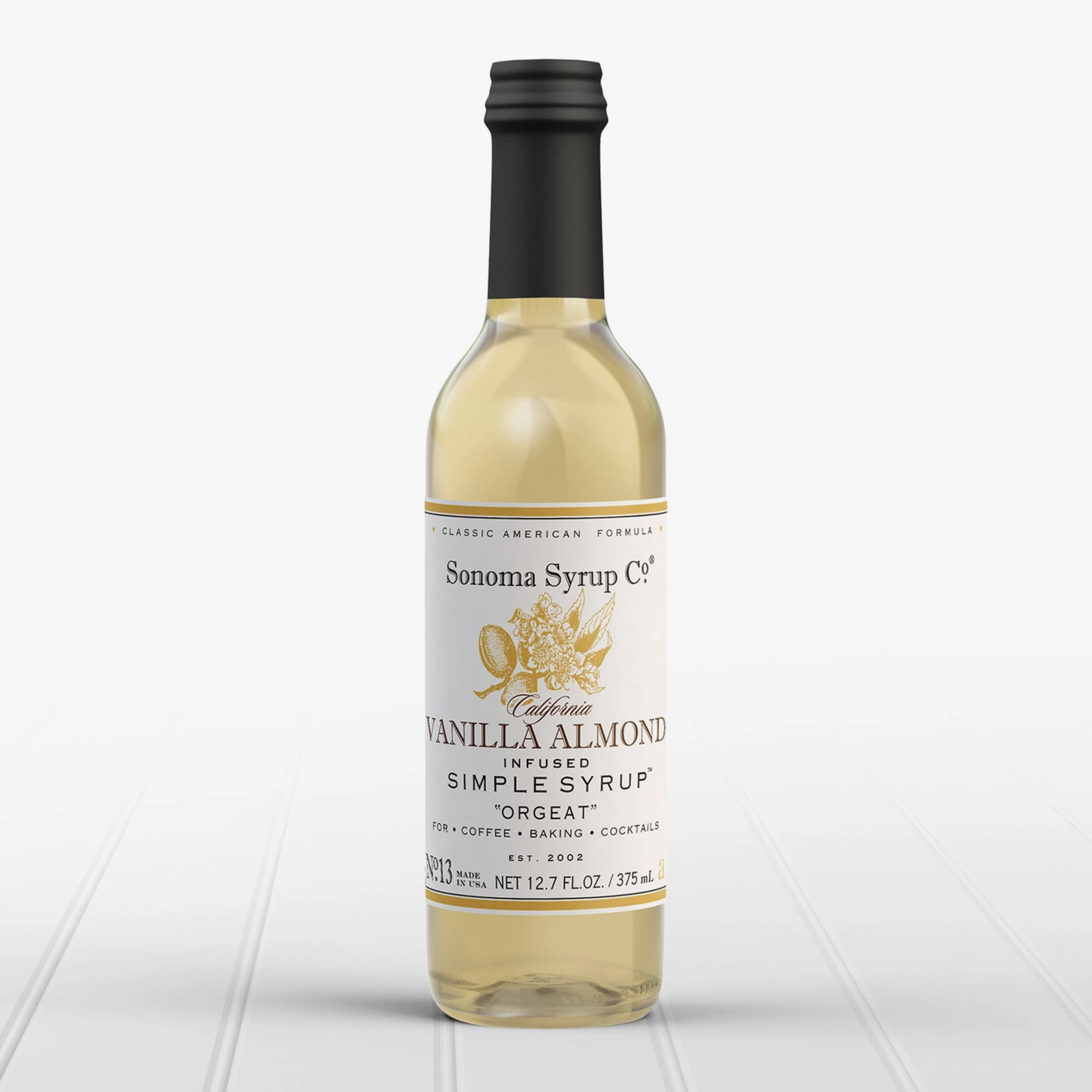 Sonoma Syrup Co. 12.7 oz Vanilla Almond (Orgeat) Infused Simple Syrup | Sonoma Syrup Co.