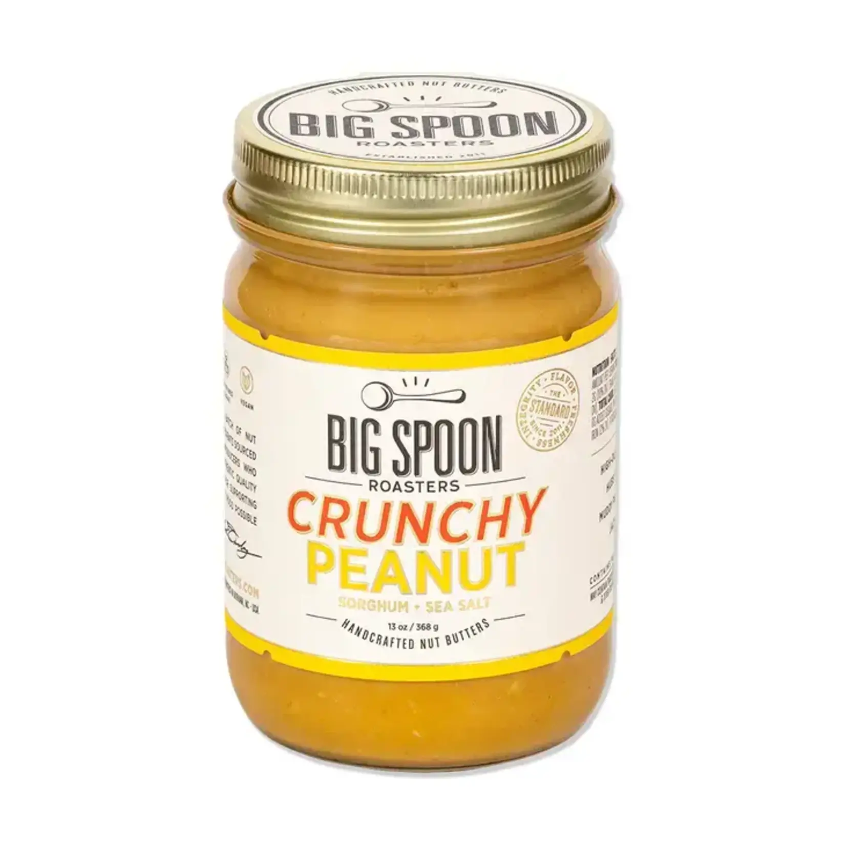 Big Spoon Roasters Crunchy Peanut Butter | 13 oz Jar | Big Spoon Roasters