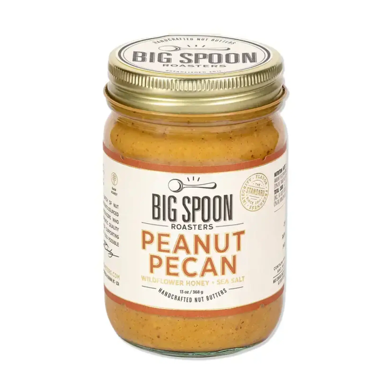 Big Spoon Roasters Peanut Pecan Butter with Wildflower Honey | 13 oz Jar | Big Spoon Roasters