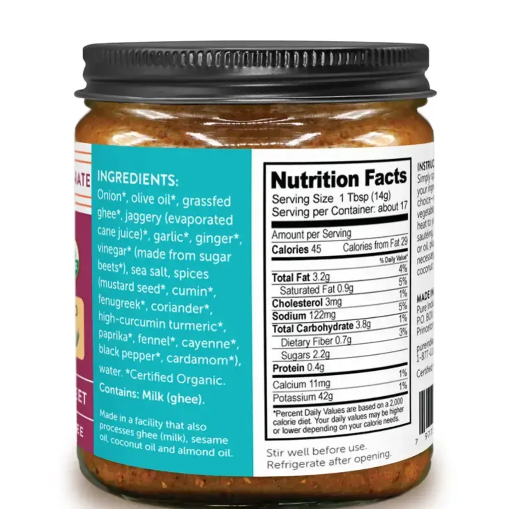 Pure Indian Foods Madras Curry Simmer Sauce, Organic