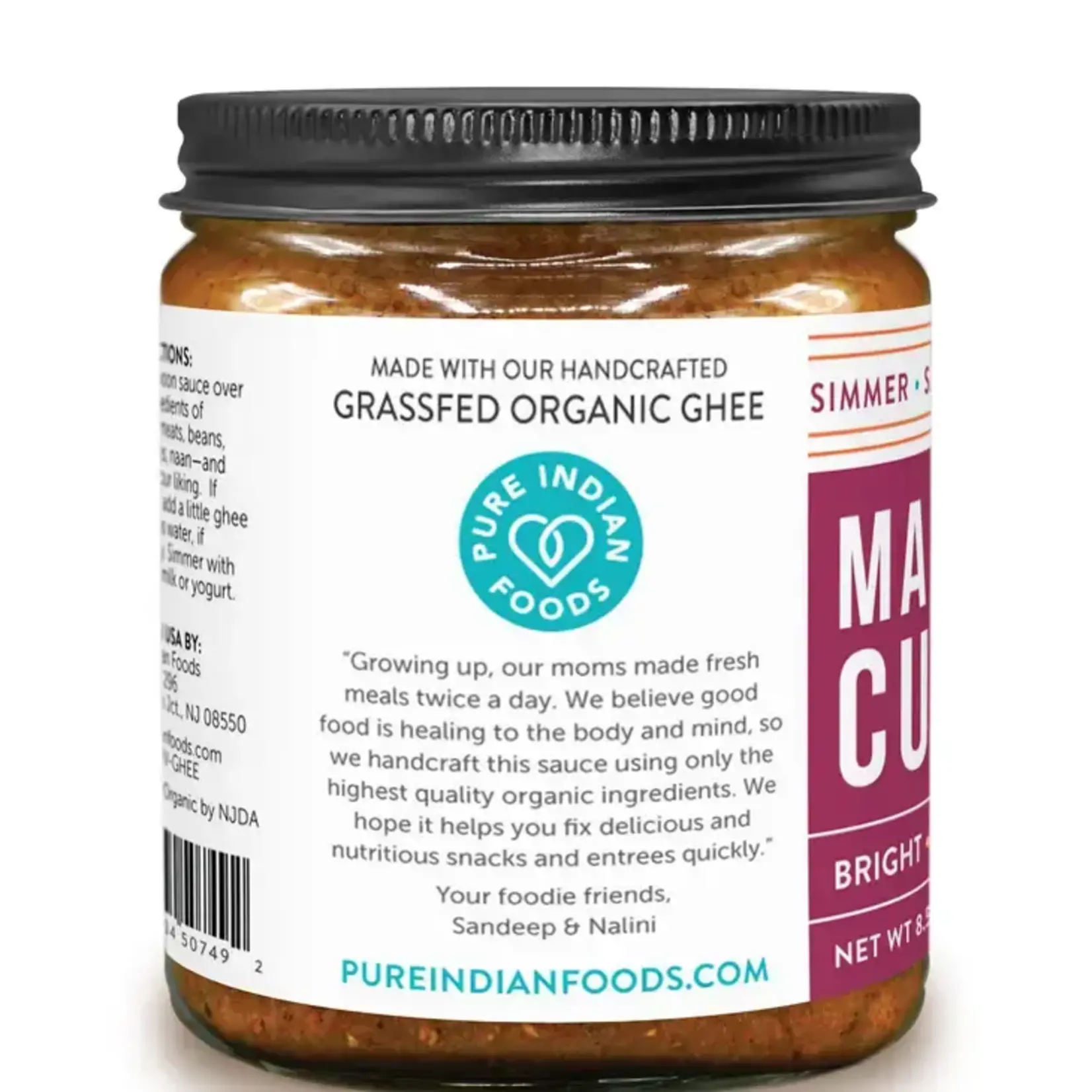 Pure Indian Foods Madras Curry Simmer Sauce, Organic