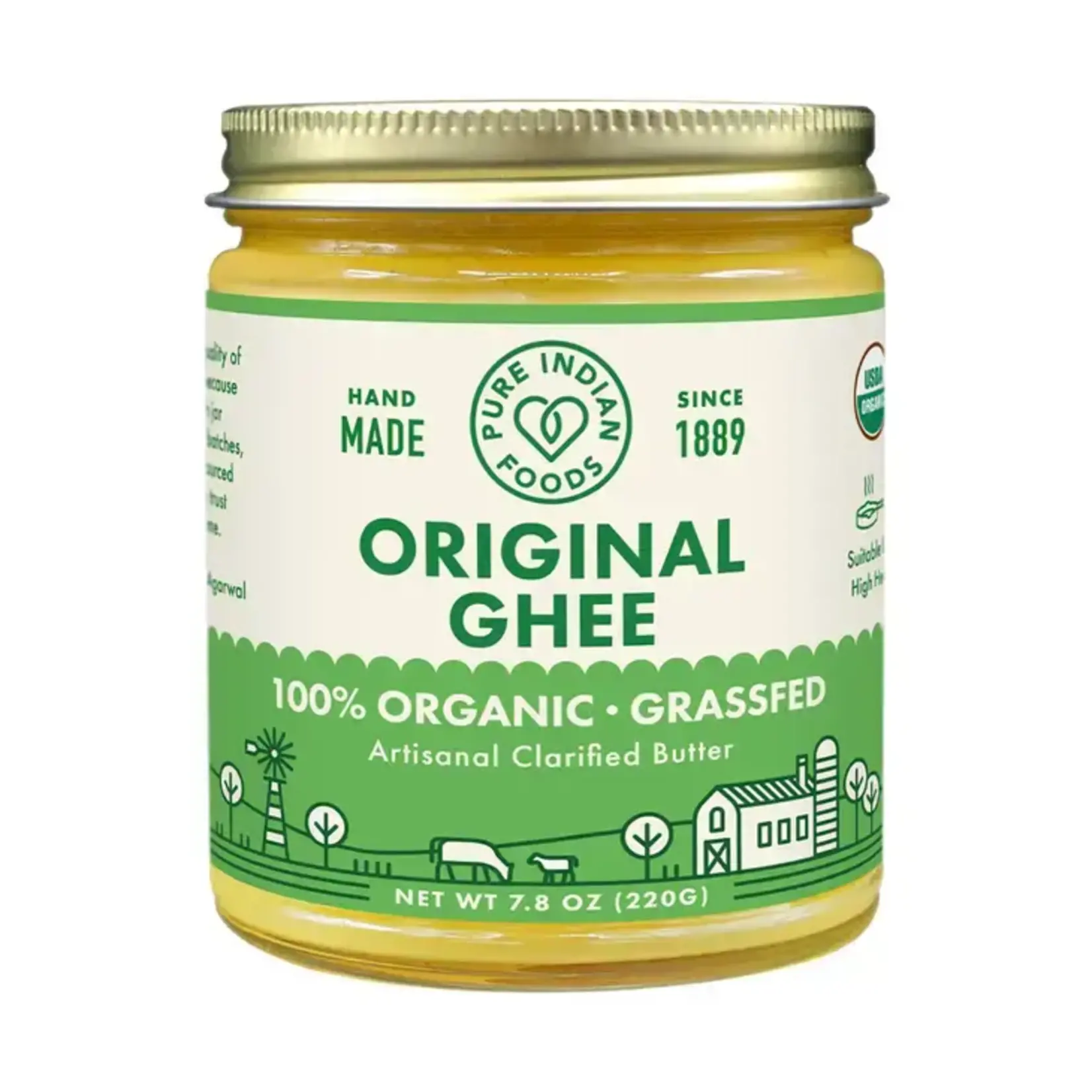 Pure Indian Foods Original Ghee, Grassfed and Certified Organic