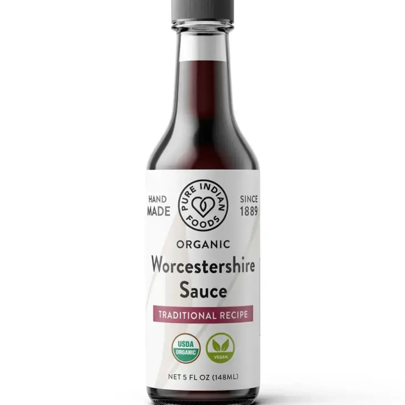 Pure Indian Foods Worcestershire Sauce, Certified Organic - 5 fl oz