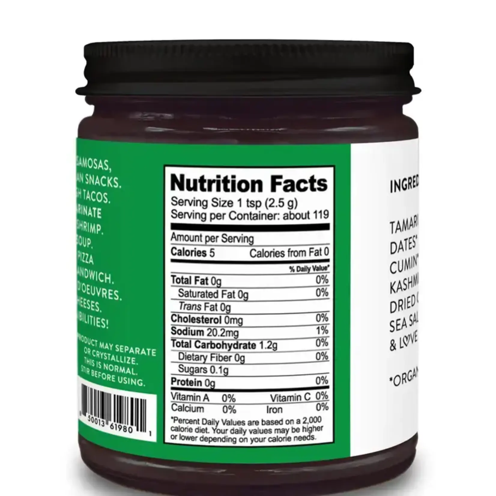 Pure Indian Foods A Date with Tamarind™ - Tamarind Date Chutney, Certified Org