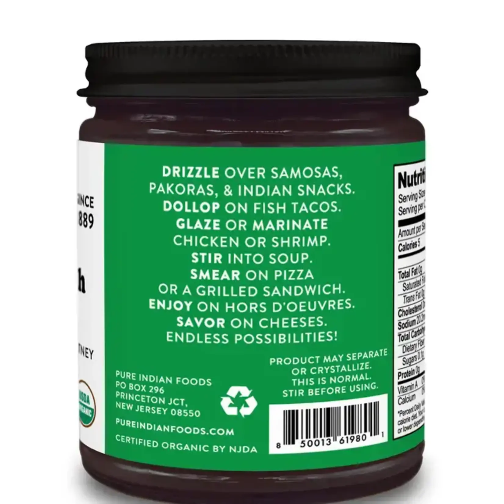 Pure Indian Foods A Date with Tamarind™ - Tamarind Date Chutney, Certified Org