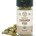 Pure Indian Foods Cardamom Green Whole Pods, Certified Organic