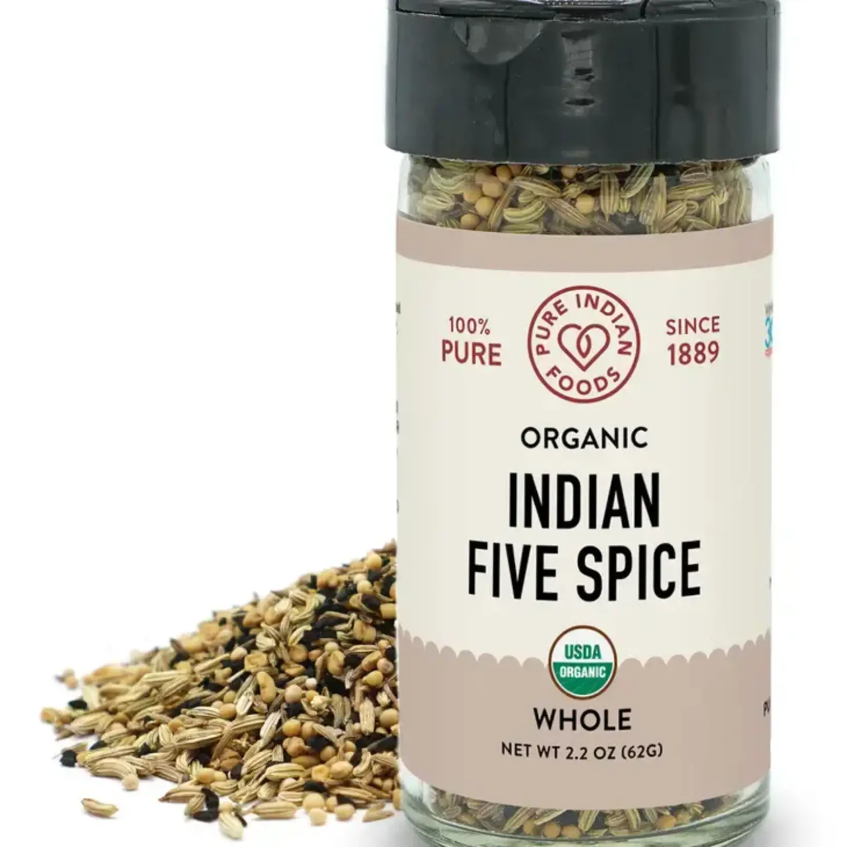 Pure Indian Foods Indian Five Spice Blend (Panch Phoron), Certified Organic