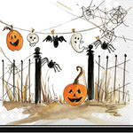 Boston International Cocktail Napkin, Plaid Pumpkins | Boston International