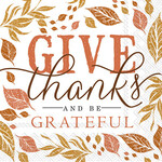Boston International Cocktail Napkin, Give Thanks | Boston International