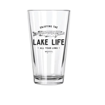 Northern Glasses Pint Glass - Lake Life Fishing