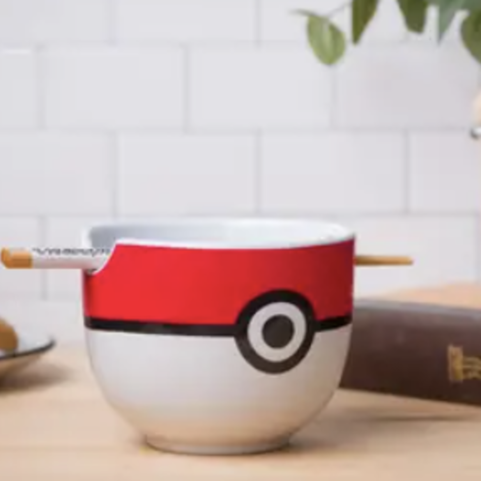 Silver Buffalo Bowl & Chopsticks - Pokemon Pokeball | Silver Buffalo