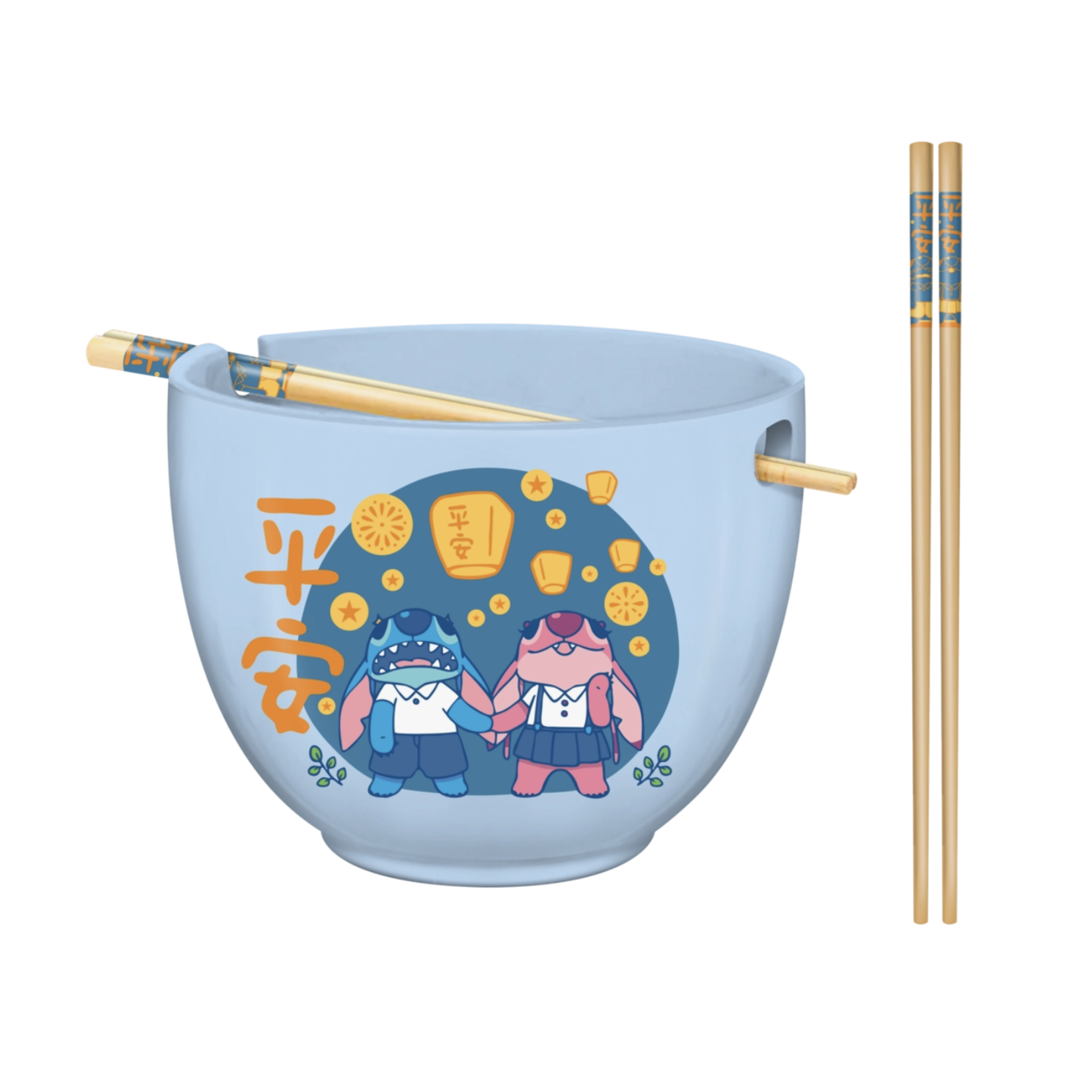 Silver Buffalo Bowl & Chopsticks - Lilo and Stitch | Silver Buffalo