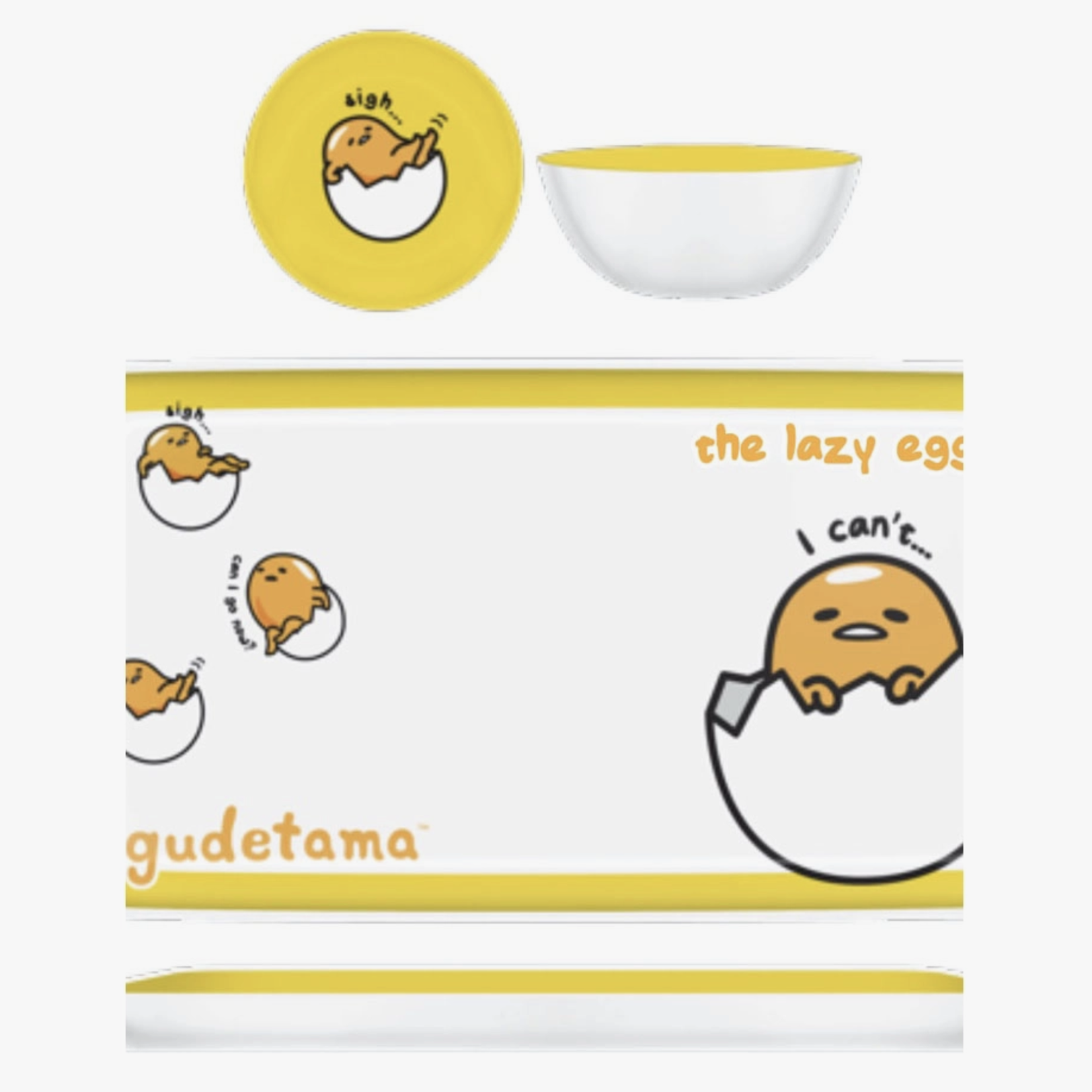 Silver Buffalo Ceramic Sushi Set - Gudetama | Silver Buffalo