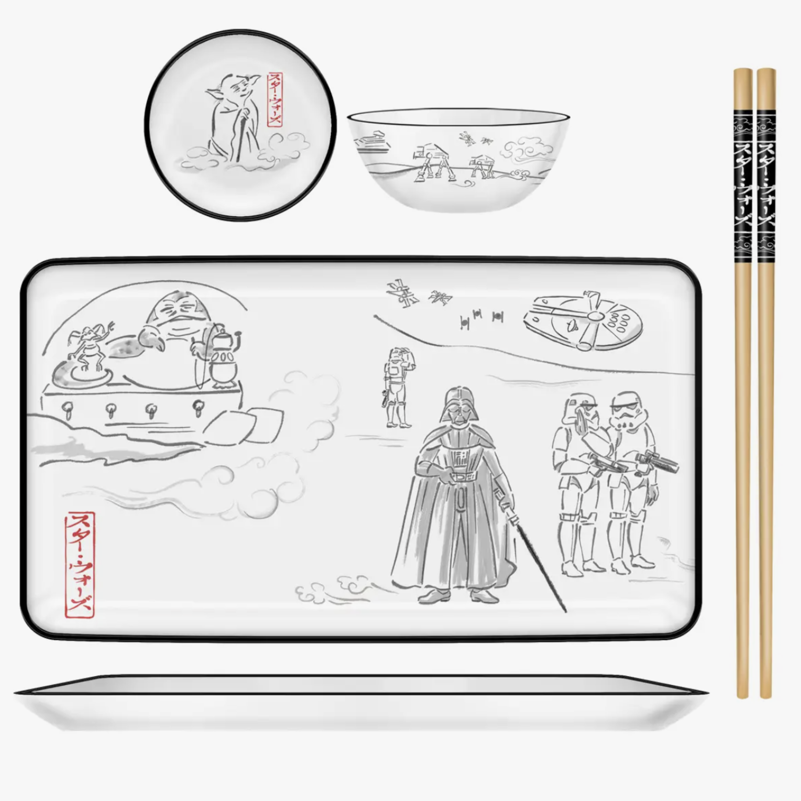 Silver Buffalo Ceramic Sushi Set - Star Wars | Silver Buffalo