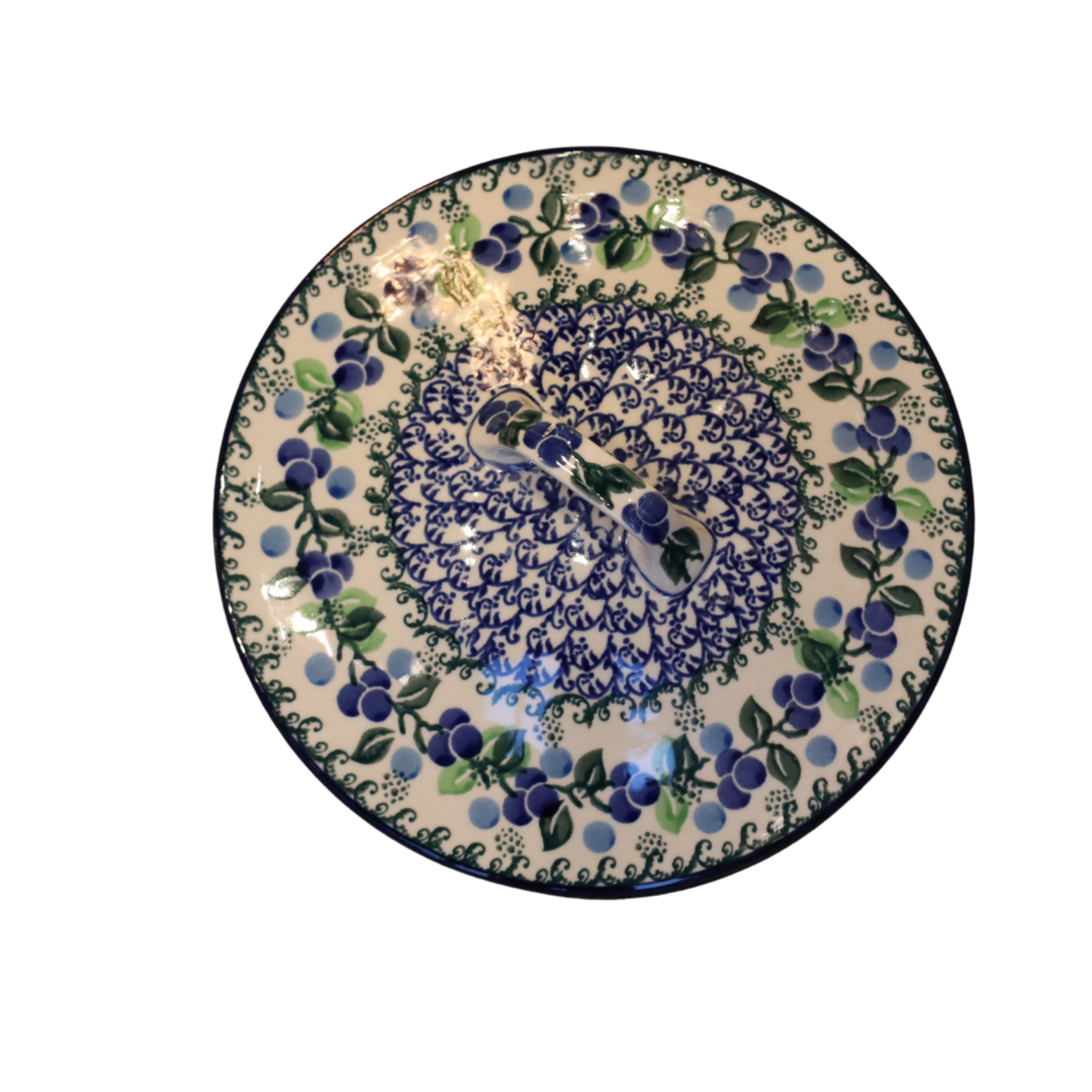 Polish Pottery Covered Casserole Dish, Berries | Polish Pottery