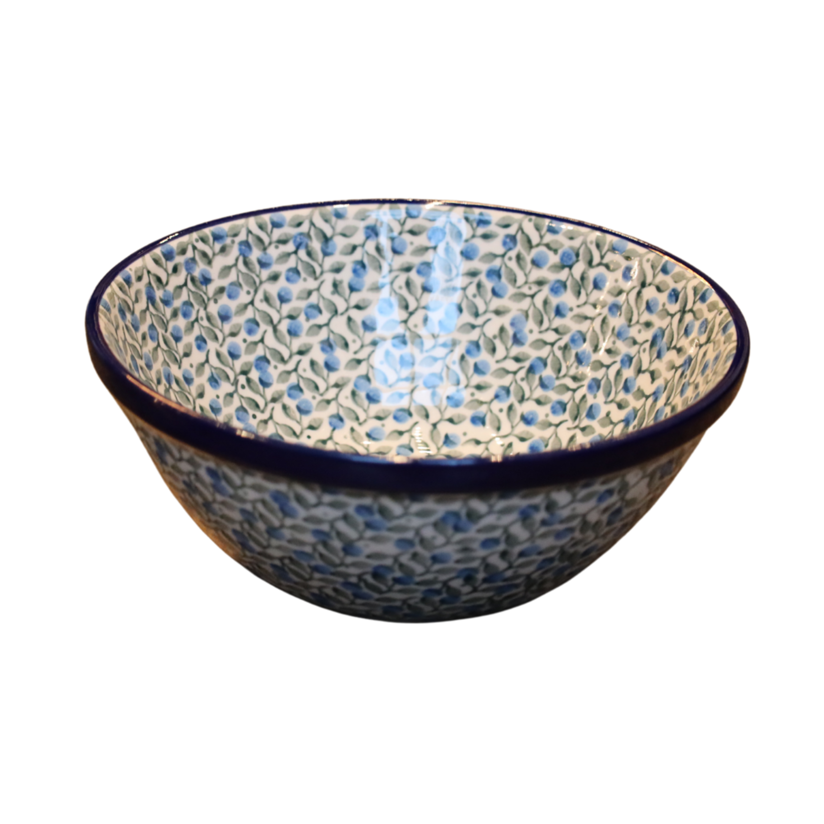 Polish Pottery Polish Kitchen Bowl, 7", Small Berries | Polish Pottery