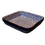 European Design Imports Inc. Polish Pottery Square Baker, 7.5", Symmetry