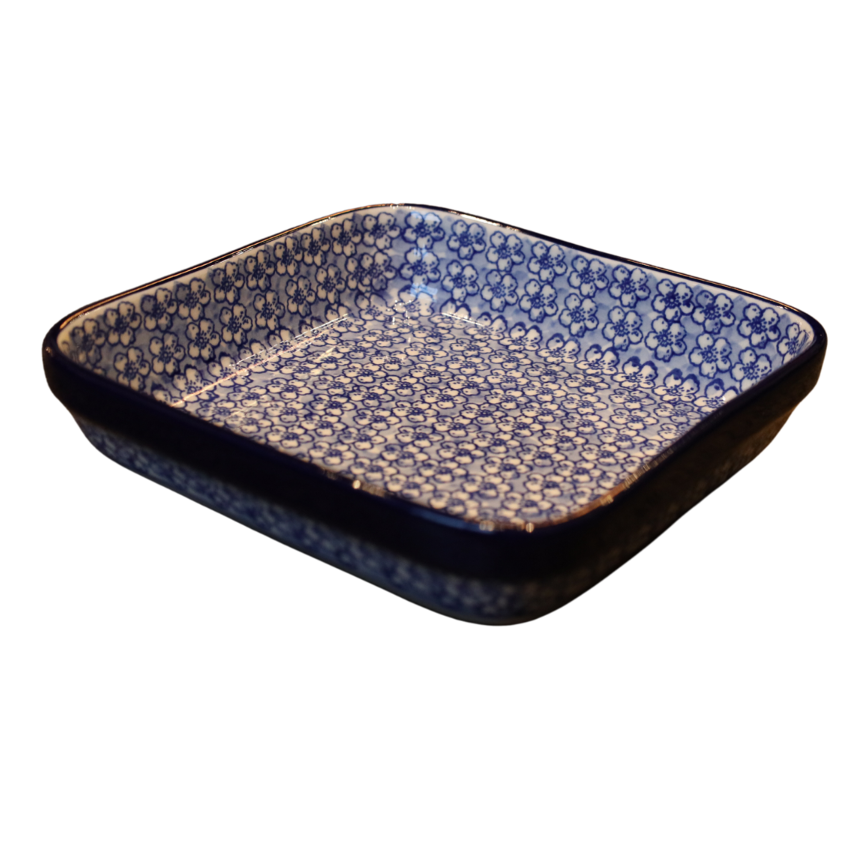 Polish Pottery Square Baker, 7.5", Symmetry | Polish Pottery