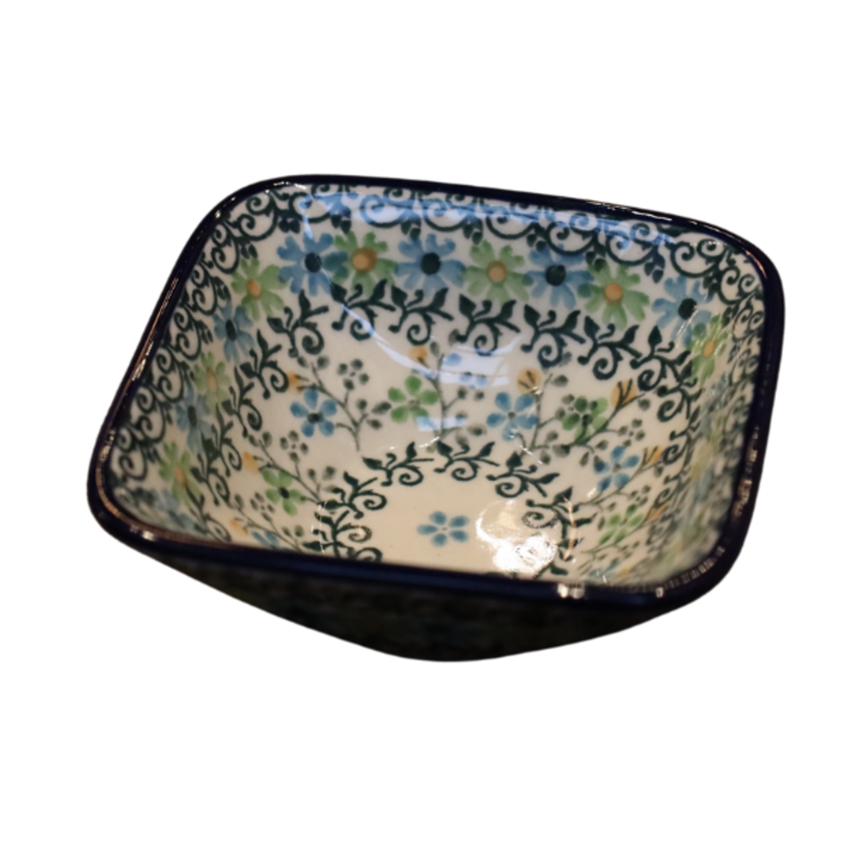 Polish Pottery Square Dish, Garden | Polish Pottery
