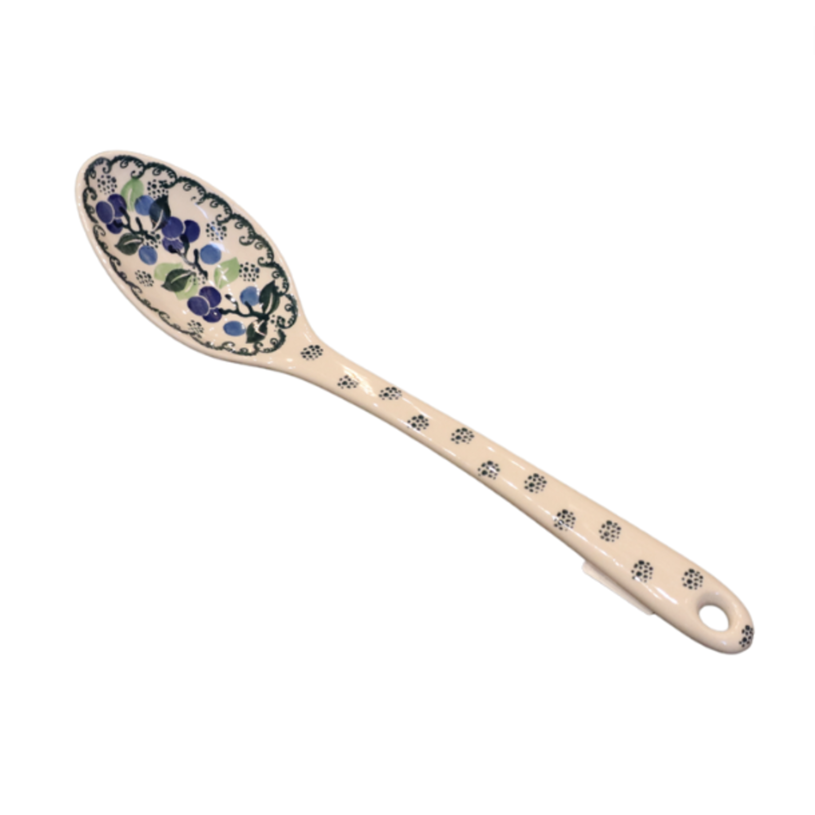 Polish Pottery Large Serving Spoon, Berry | Polish Pottery
