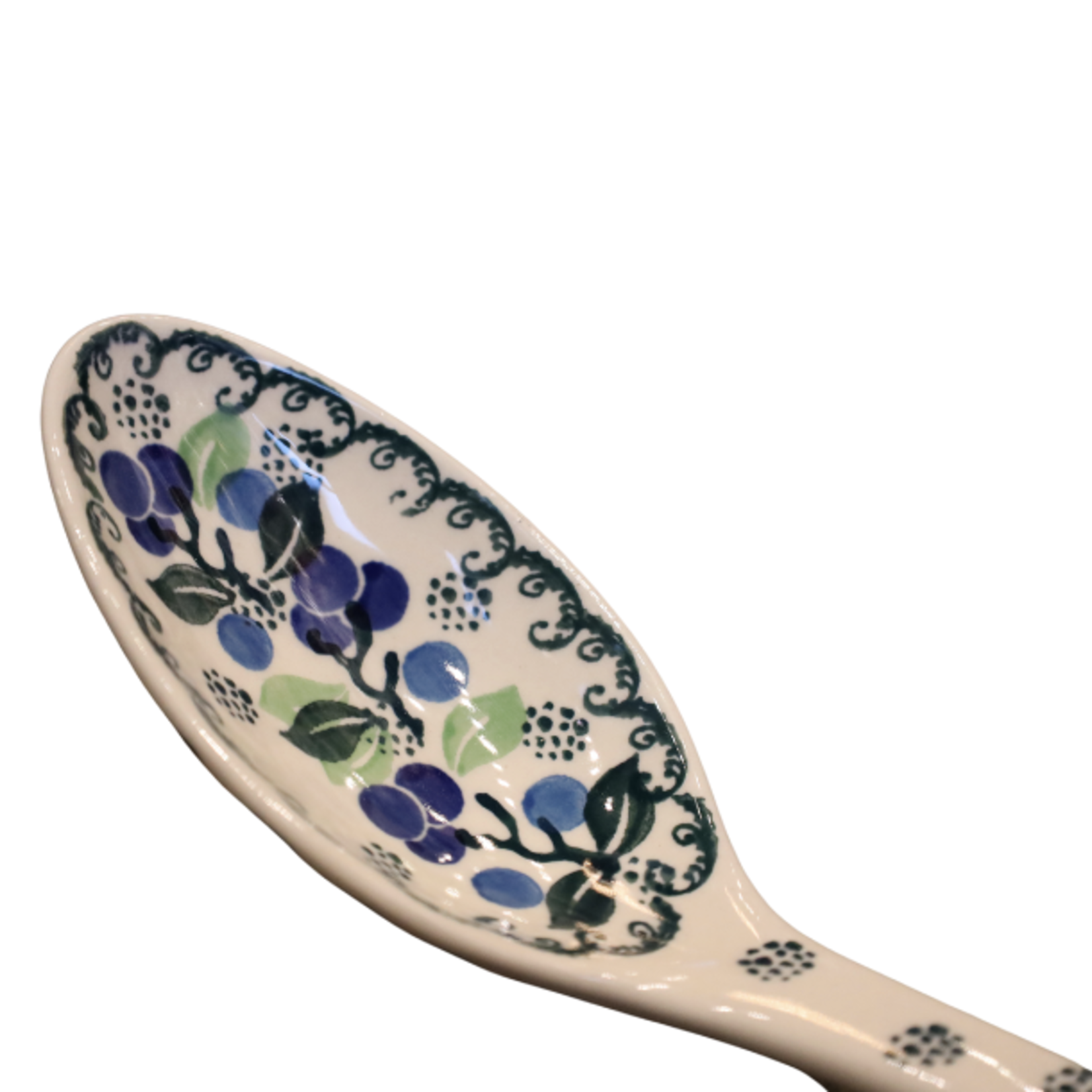 European Design Imports Inc. Polish Pottery Large Serving Spoon, Berry