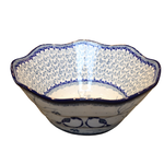 European Design Imports Inc. Polish Pottery Ruffled Edge Bowl UNIKAT, Bird