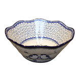 Polish Pottery Ruffled Edge Bowl UNIKAT, Bird | Polish Pottery